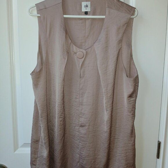 Cabi blouse rose color / sleeveless button up in fawn - dusty rose - Picture 1 of 3